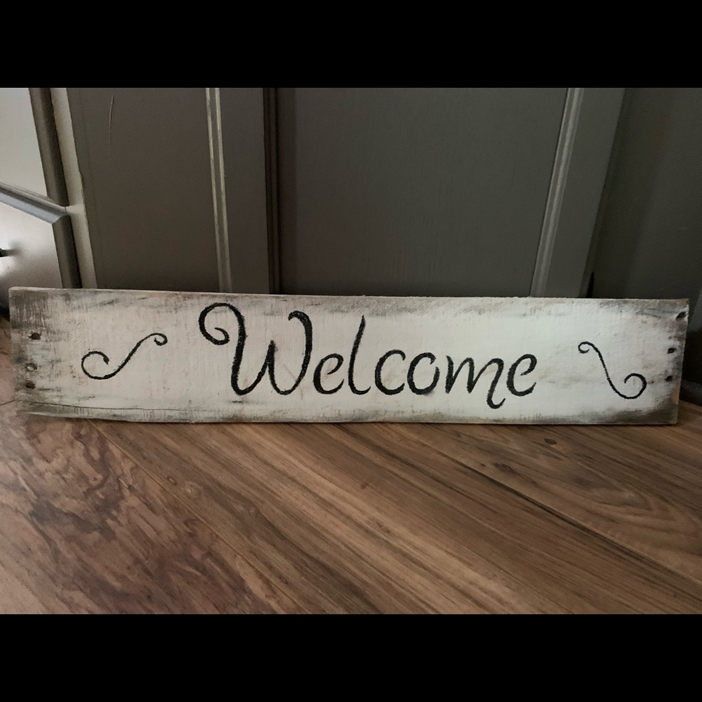 Handmade Welcome Sign